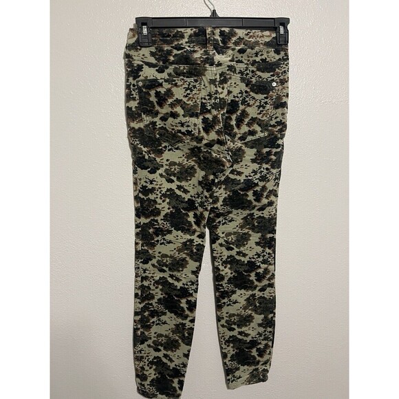 Anthropologie Pilcro Camouflage Corduroy Button Fly High Rise Skinny Pants 28 - Picture 3 of 6